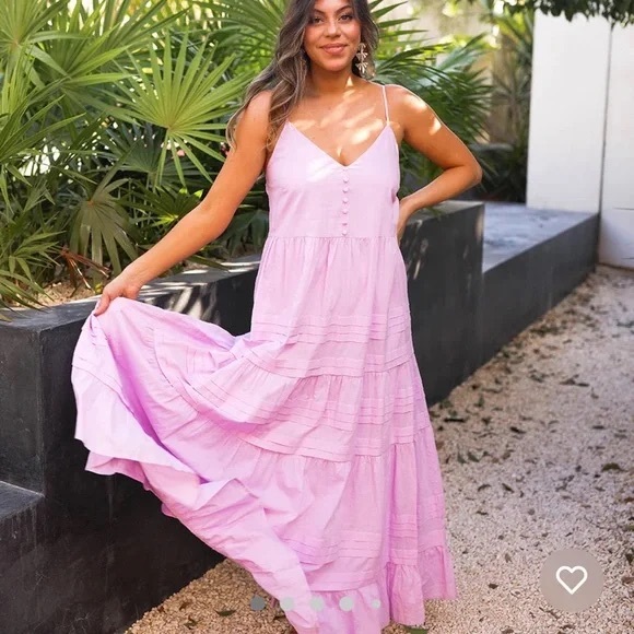 Buddy Love Jaxon Tiered Strappy Maxi Dress Purple - Picture 10 of 13